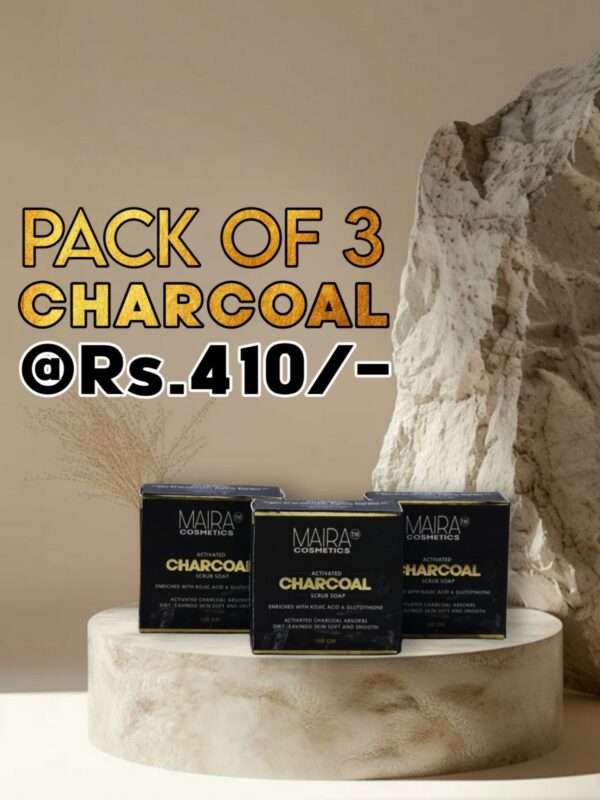 WHITENING CHARCOAL SOAP | Pack of 3